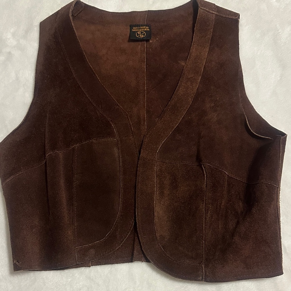Brown Suede Vest